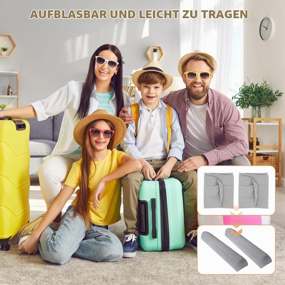 DASIAUTOEM Rausfallschutz Bett, 2er Pack Bettschutzgitter für Kinder, Aufblasbares Bettgitter Rausfa