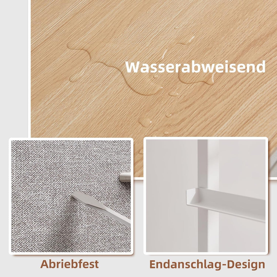 Somdot Kommode mit Schubladen aus Stoff für Schlafzimmer, Kommode Wohnzimmer Flur, Komodenschrank Sc