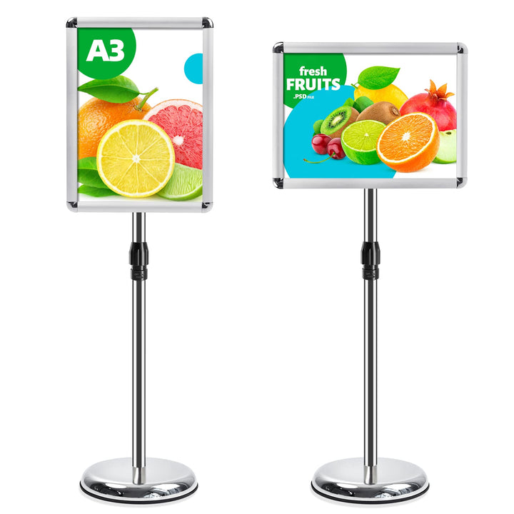 VAIIGO A3 Infoständer Höhenverstellbar Aluminium DIN A3 Plakatständer Informationsständer Präsentati