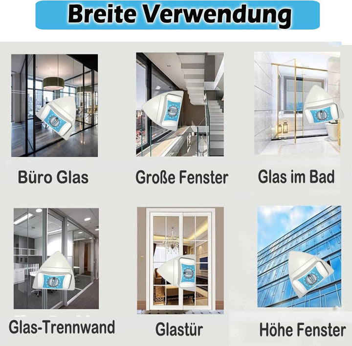 Hooha Magnetische Fensterreiniger mit 6 Gänge Magnetisch Einstellen Fensterputzer,Fensterreiniger Mi