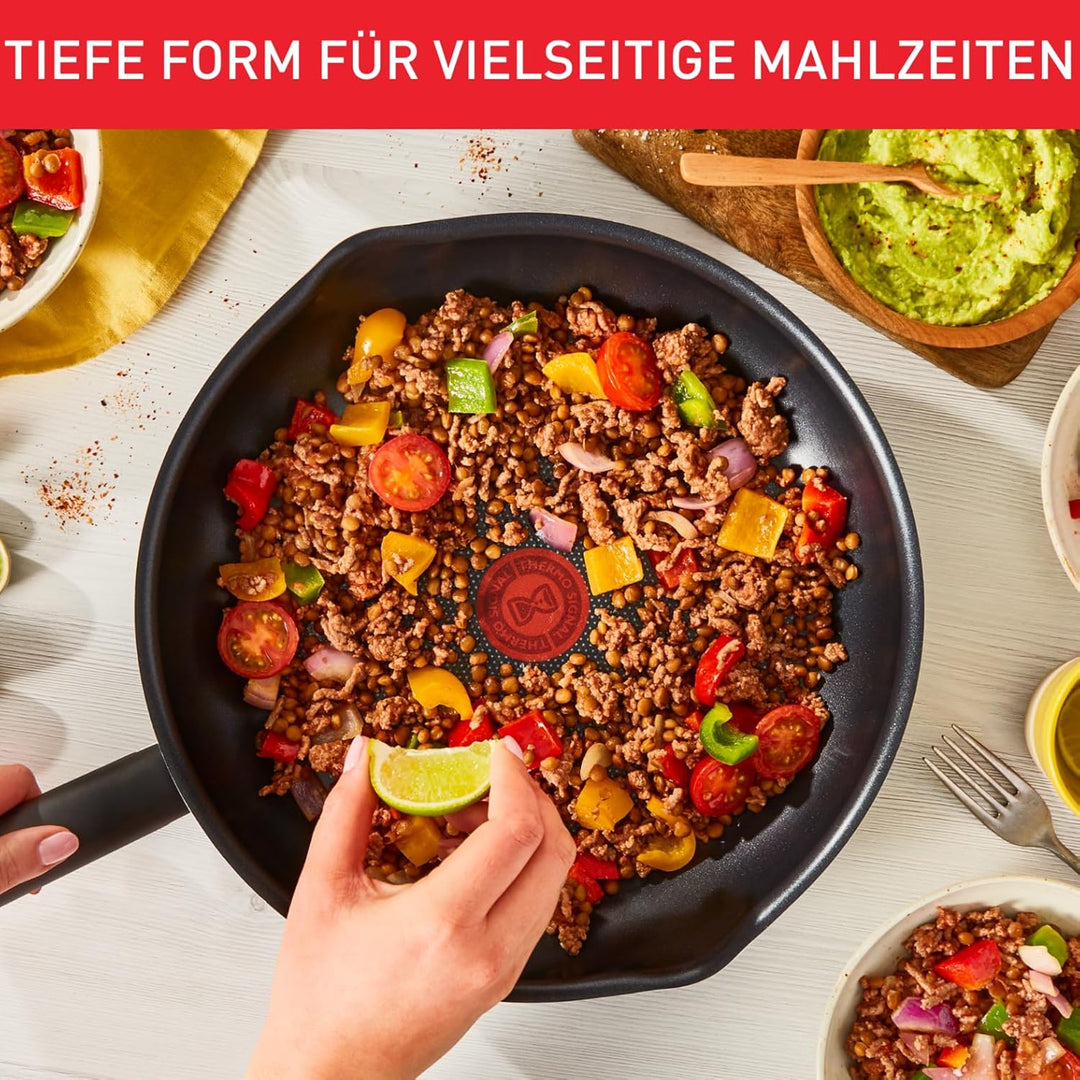 Tefal Day by Day On Bratpfanne, 32 cm, Antihaftbeschichtung, Thermo-Signal bei guter Brattemperatur,
