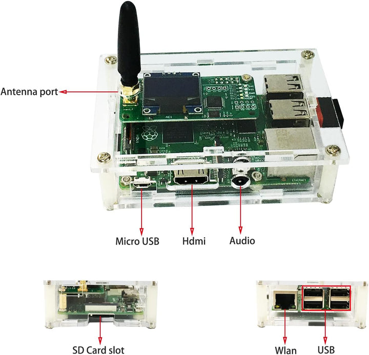 All-New DMR Hotspot Ethernet Port Assembled Radio Station WiFi Voice Modem Support DMR Dstar YSF P25