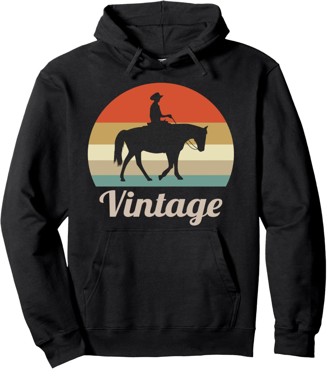 Westernreiten Westernreiter Reiter Fun Retro Vintage Style Pullover Hoodie