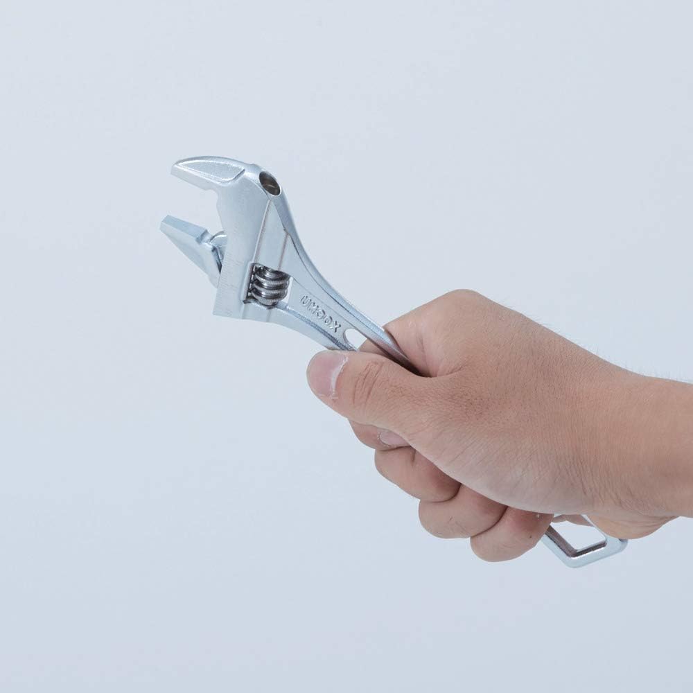 200mm (7.9") Light Weight Adjustable Wrench (japan import), &#x53E3;&#x958B;&#x304D;(mm):8~30