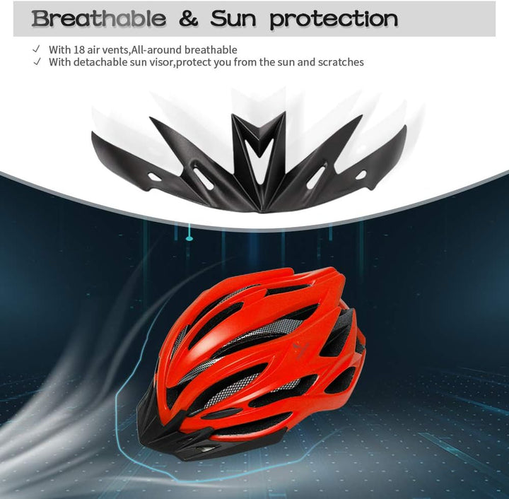 ioutdoor Premium Fahrradhelm, CE CPSC Zertifikat, Radhelm mit Abnehmbarer Sonnenblende und Insektenn