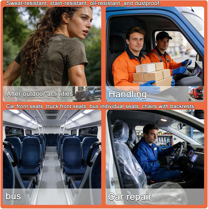 100 Stück Auto Einweg Kunststoff Sitzbezüge Fahrzeug Schutz Mechaniker Valet (1,5 kg), 1,5 kg