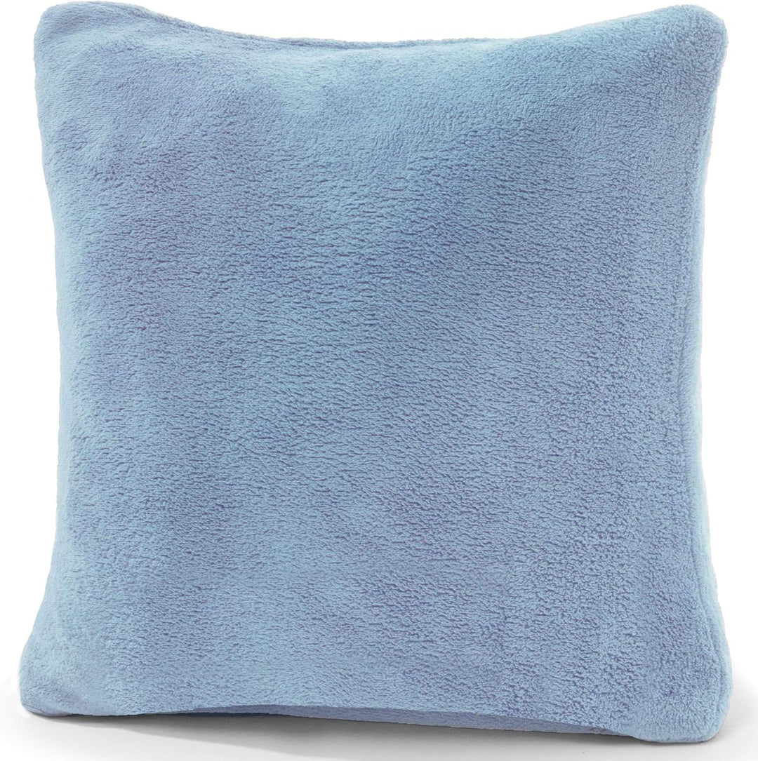 CelinaTex Xanio Dekokissen mit Innenkissen 80 x 80 cm hell blau Coral-Fleece Sofakissen Mikrofaser K
