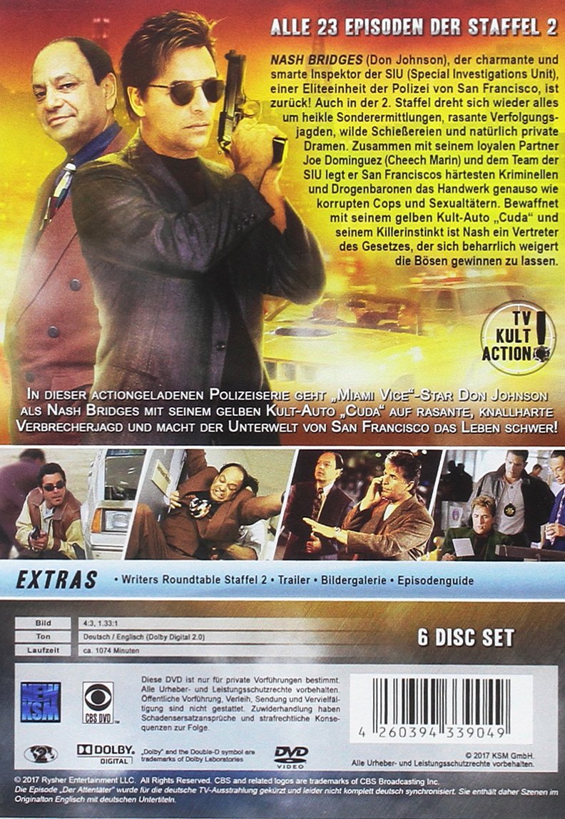 Nash Bridges - Die zweite Staffel [6 DVDs], DVD