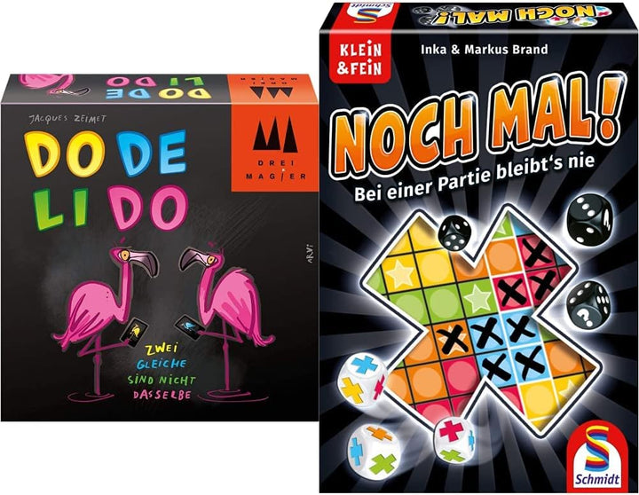 Schmidt Spiele 40879 Dodelido, DREI Magier Kartenspiel & 49327 Noch mal! Bundle mit Noch mal!, Bundl