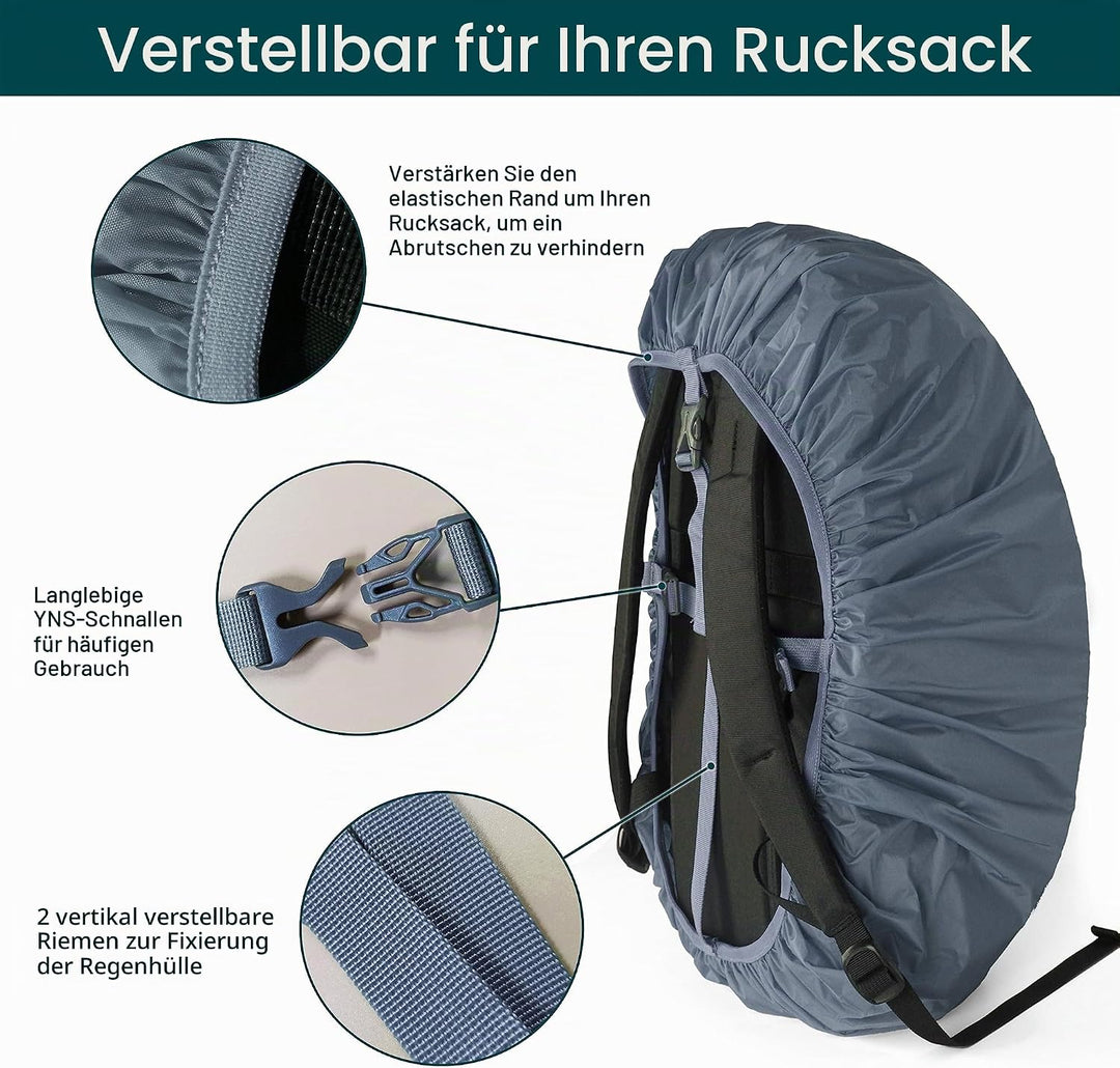 Unigear Regenschutz für Rucksäcke Schulranzen mit Reflektor, wasserdichte Regenhülle Rucksack Cover