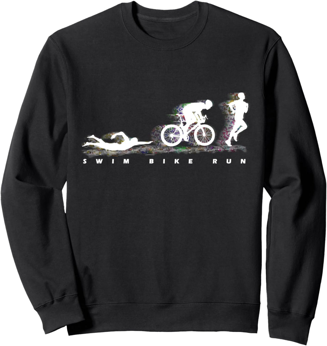 Triathlon - Swim Bike Run - Geschenk für Sportler Sweatshirt