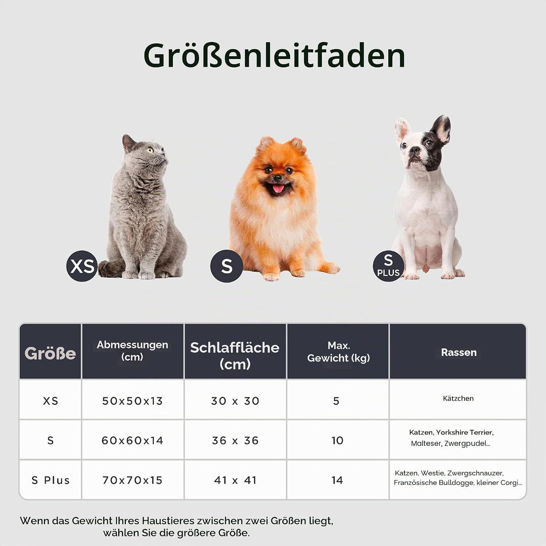 BEDSURE Hundebett waschbar Flauschiges Katzenbett - Ø 60 cm Katzenschlafplatz für Katzen und kleine