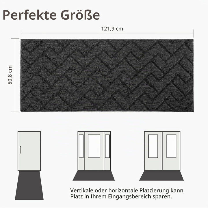 Biscpro Innen Fussmatte 50 x 120 cm, Schmutzfangmatte rutschfest Fussmatte Innen Waschbar Eingangste