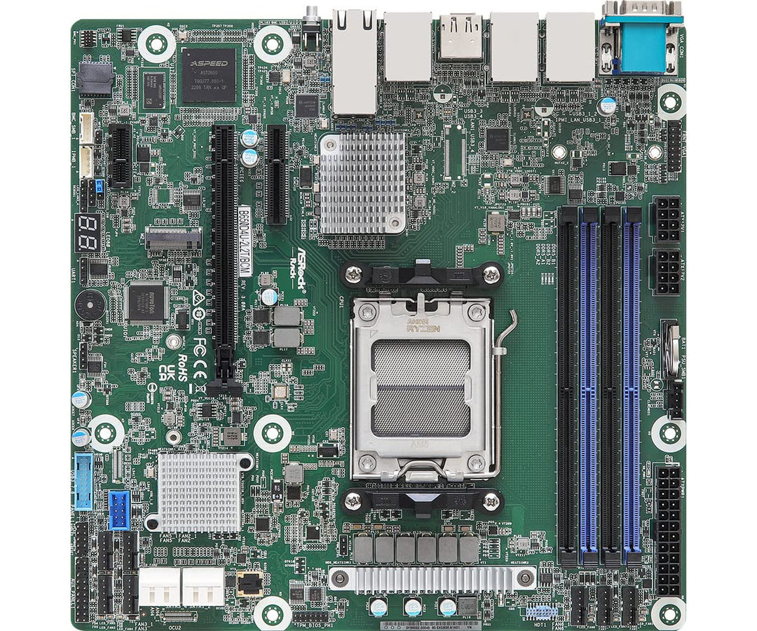 AsRock Rack B650D4U-2L2T/BCM Micro-ATX Server Motherboard Single Socket AMD Ryzen 7000 Series Prozes