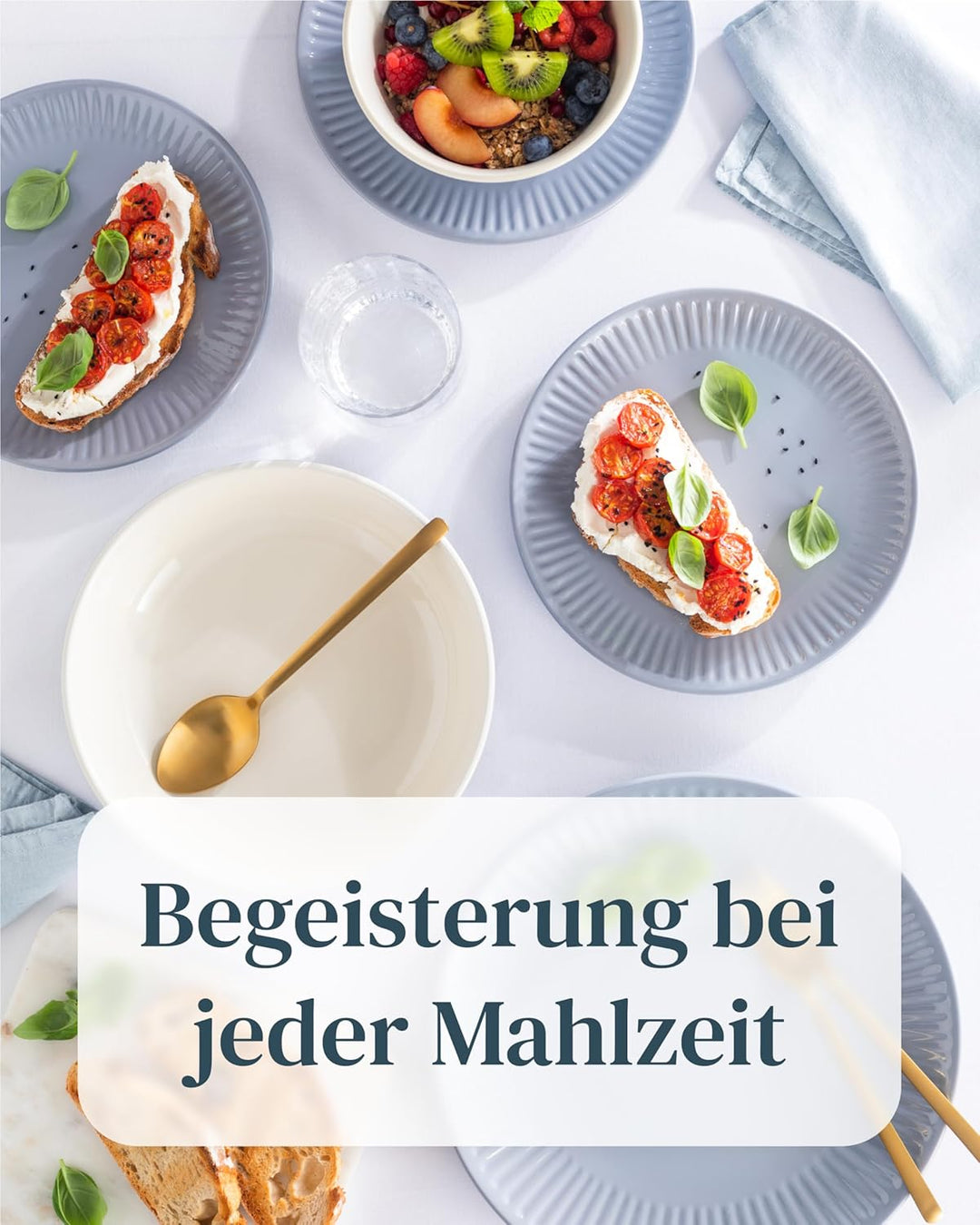 Suppenteller 6er Set Hygge Serie - Premium Steingut, Kratzfest, Für Spülmaschine, Mikrowelle - Styli