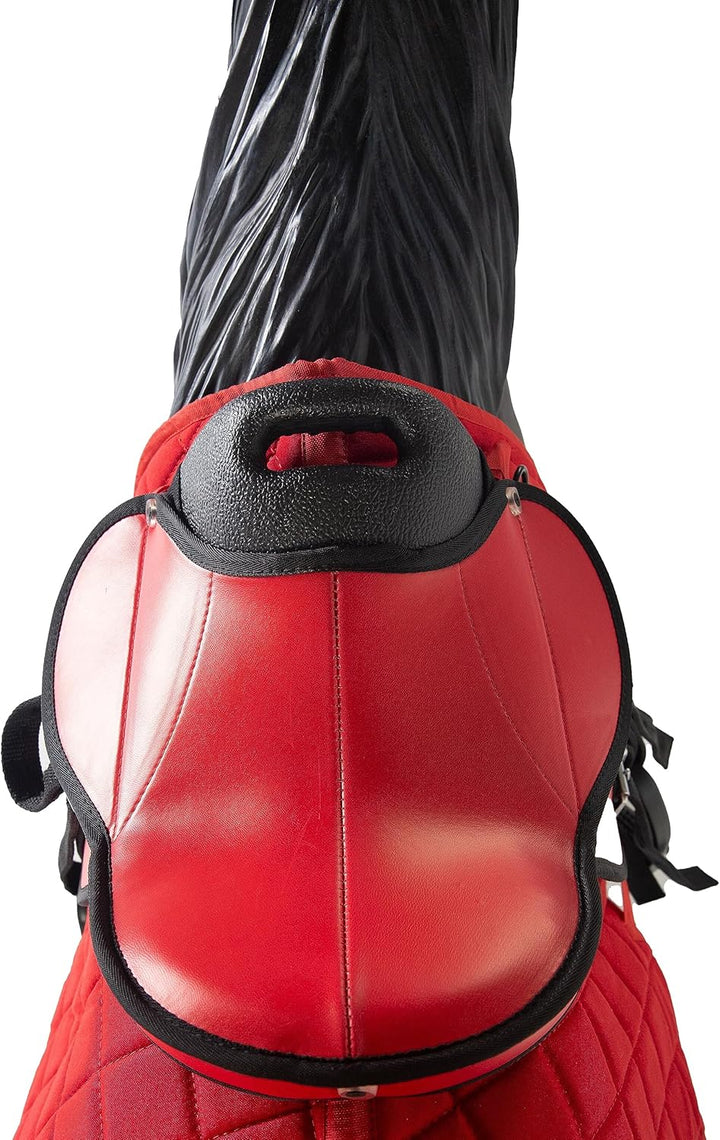 PFIFF 103106 Sattelset für Shettys oder Holzpferde, Komplettset, Kindersattel, Rot, Rot