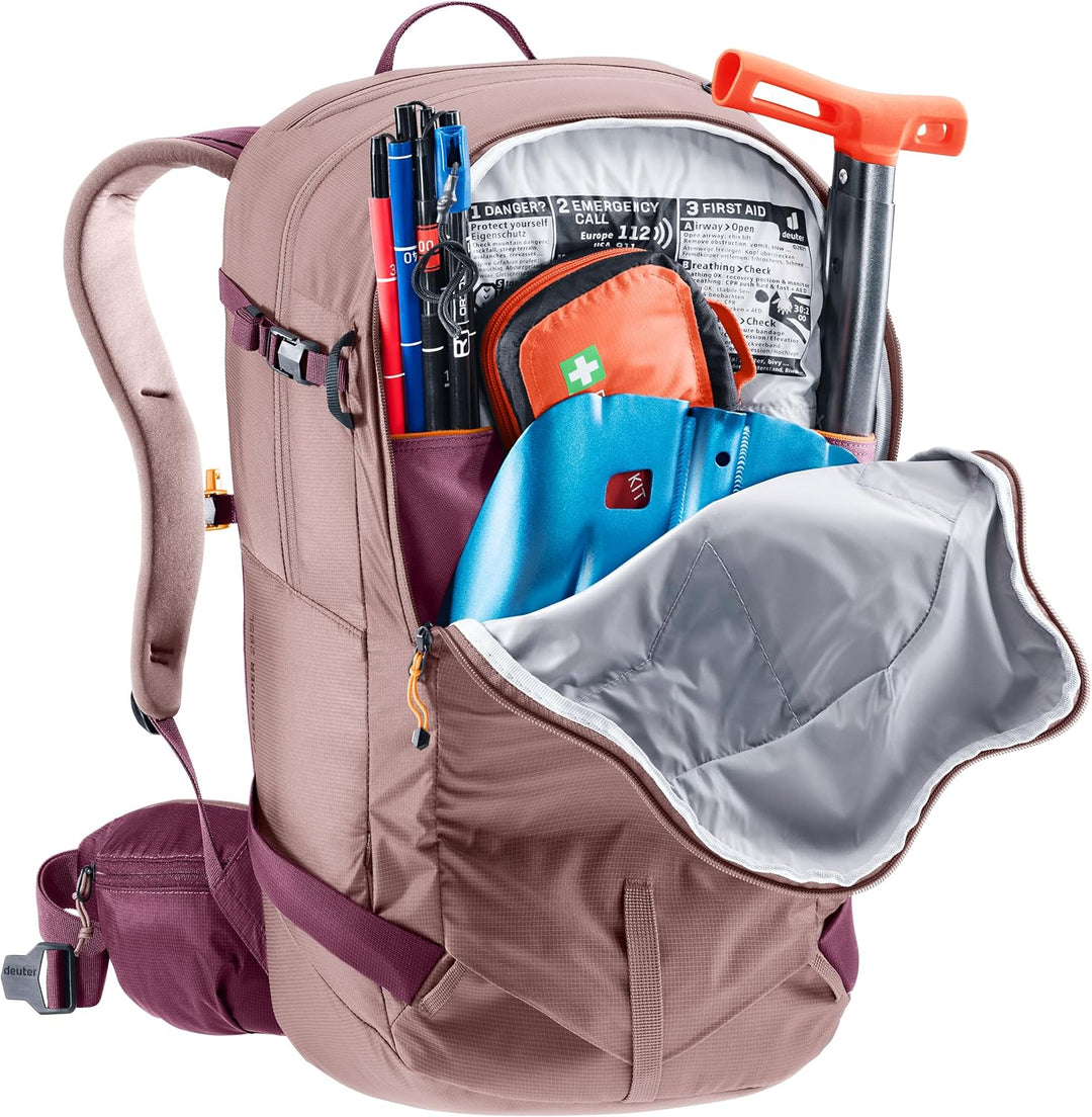 deuter Freerider 28 SL leichter Skirucksack für Damen Ashrose-cassis, Ashrose-cassis