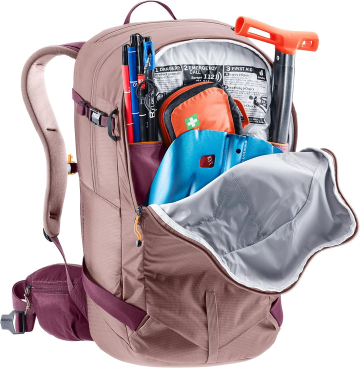 deuter Freerider 28 SL leichter Skirucksack für Damen Ashrose-cassis, Ashrose-cassis