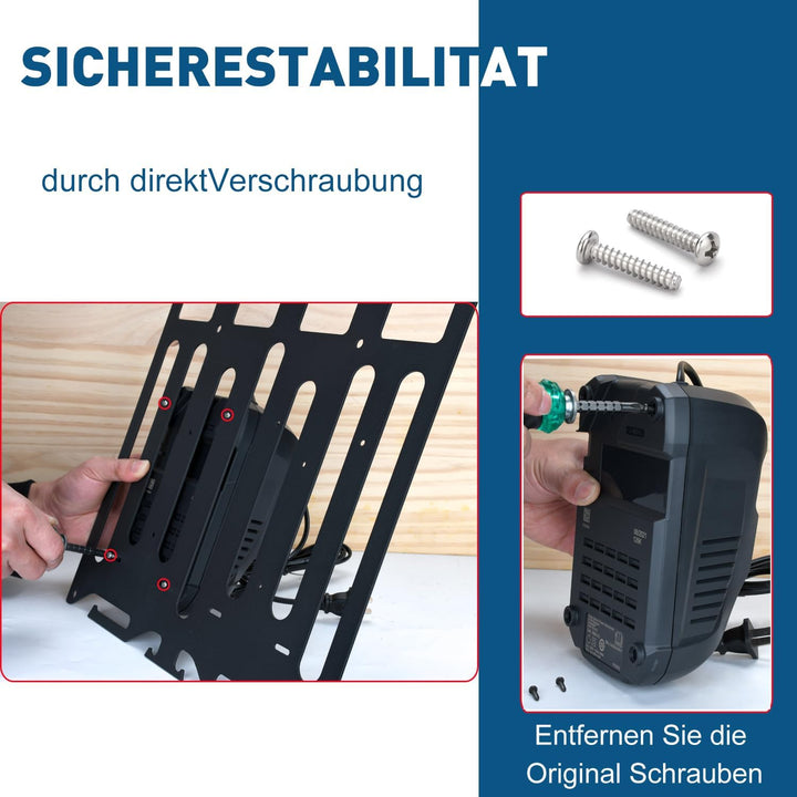 TOPOWN 3in1 Wandhalterung für Bosch Professional Ladegeräte GAL 1880 CV / 18V-40 / 18V-160 C / 3680