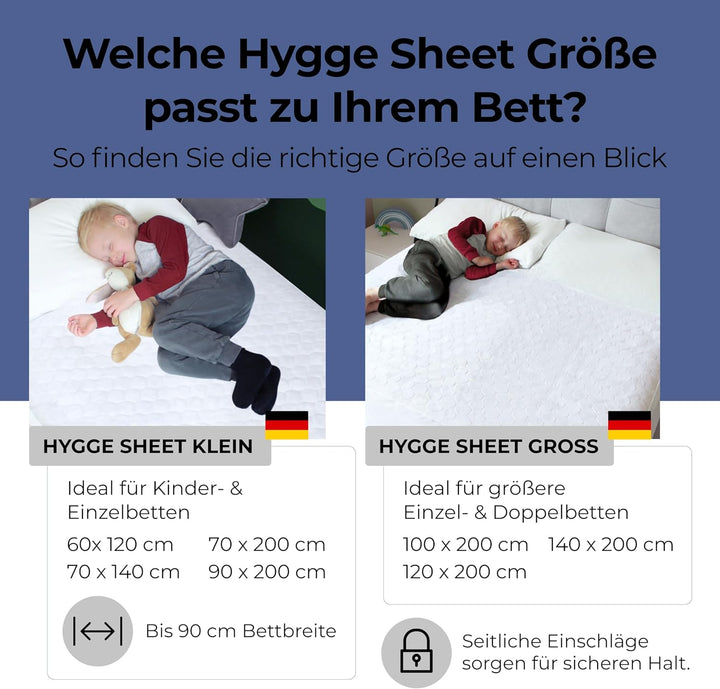 Bettunterlage wasserdicht für Kinder I Einzelbett, Kinderbett, Babybett I Atmungsaktive, waschbare M