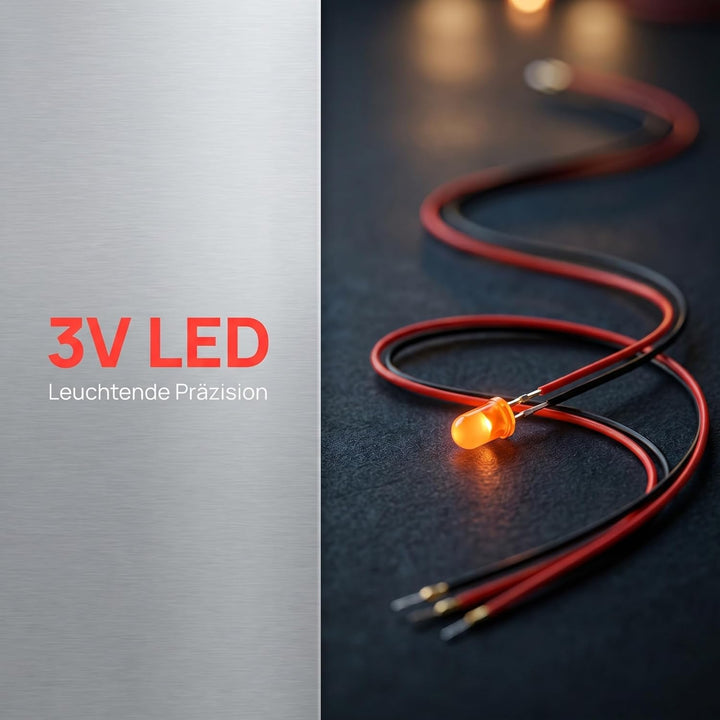 Milageto 20 Vorgelötet Micro SMD Led 0805 Led (Warm Rot Grün Blau Orange Erhältlich), Orange, Orange