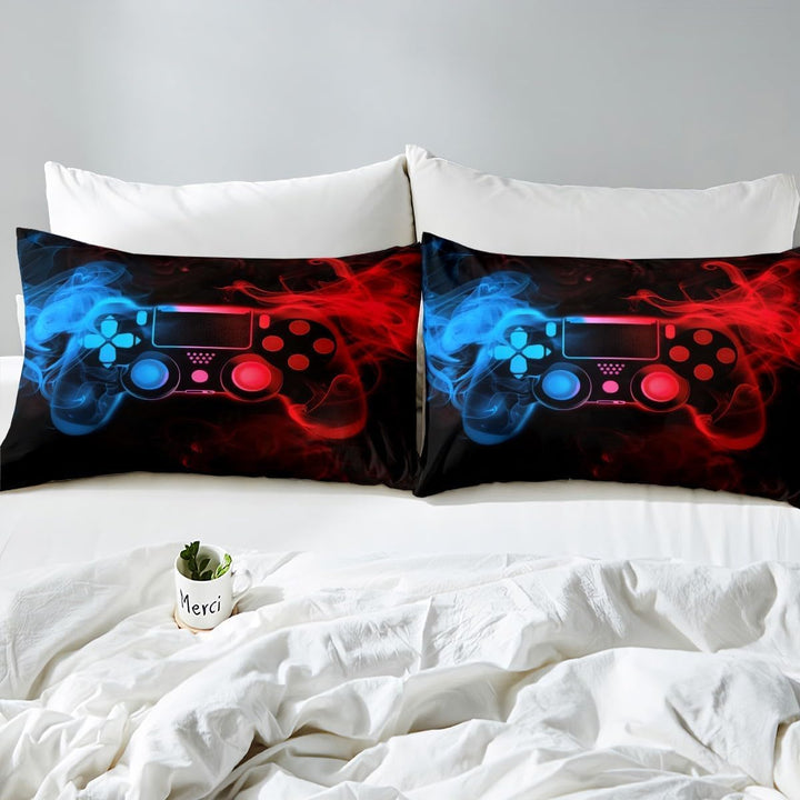 Teens Spieler Bettbezug 155X220,Jungen Spiel Joysticks Reversibel Bettwäsche-Set,Kinderspielkonsolen
