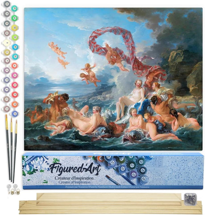Figured'Art Malen Nach Zahlen Erwachsene Mit Rahmen Der Triumph der Venus - François Boucher - Paint