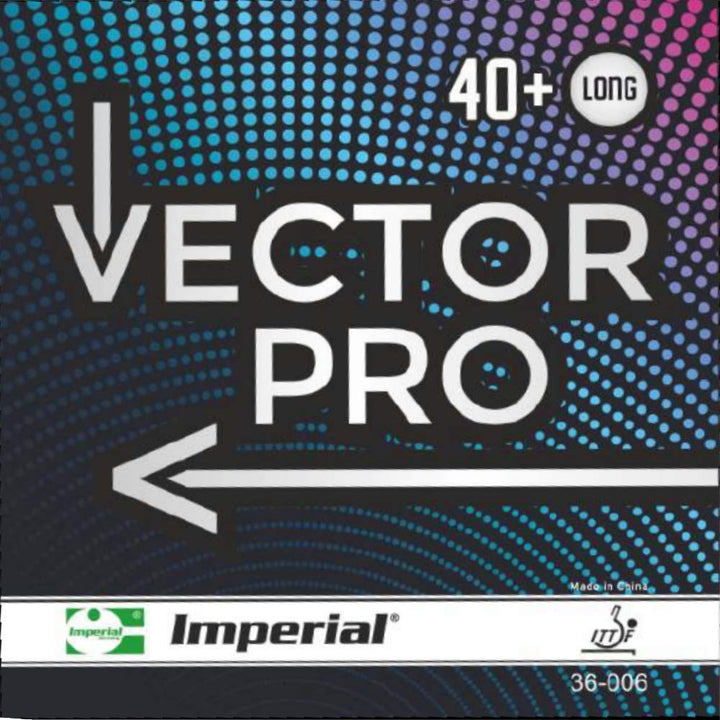 Imperial Vector Pro | China Tischtennis Belag | Lange Noppe | Defensiv | ITTF Rot 1,0 mm, Rot 1,0 mm
