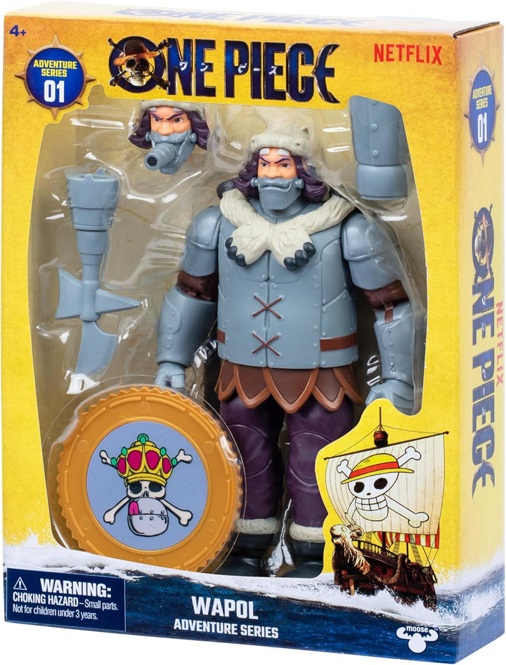 One Piece Actionfigur Wapol, 16,5 cm, mit 4 Zubehörteilen, enthält austauschbaren Kanonkopf, austaus
