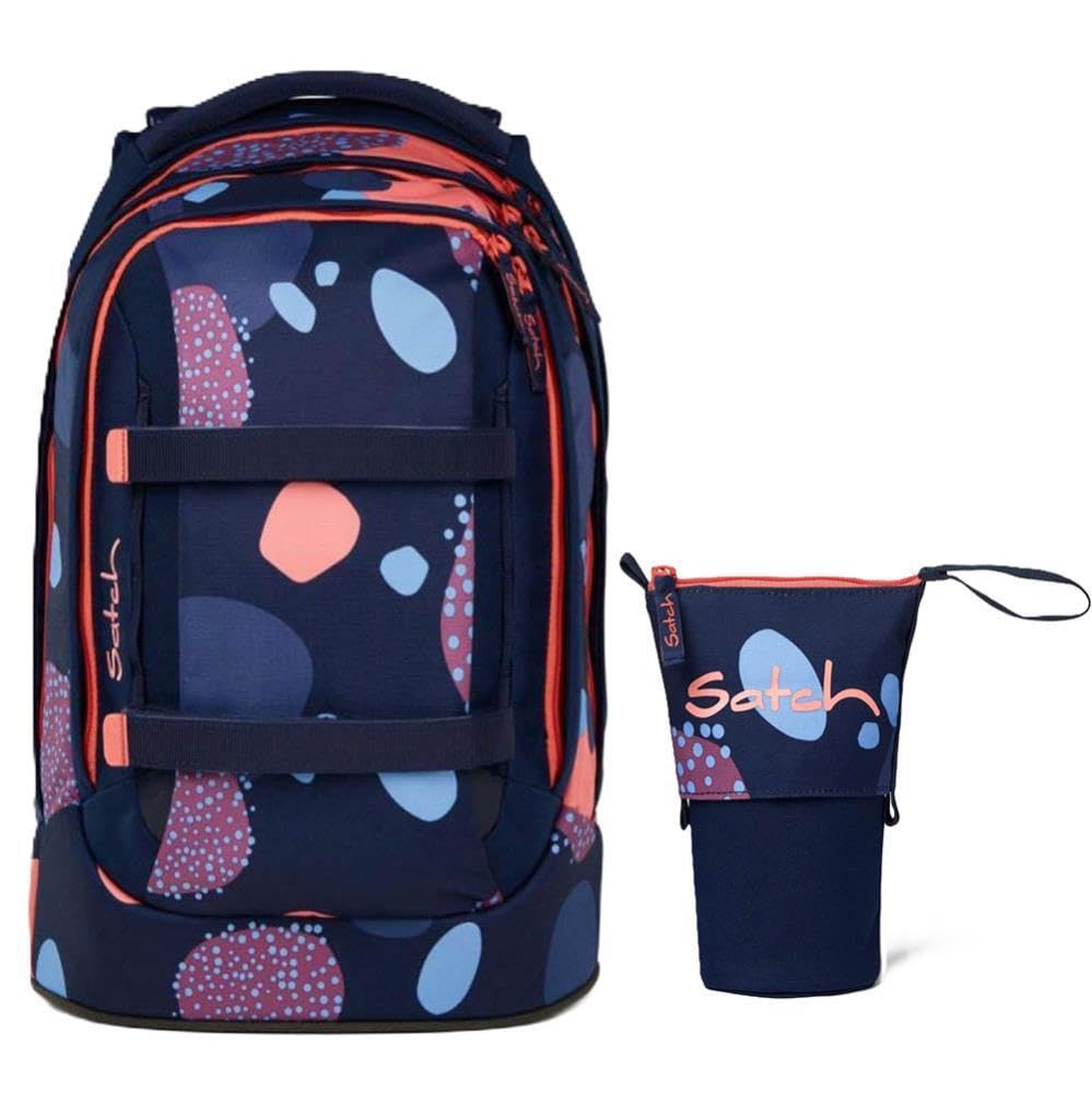 Satch Pack Schulrucksack Set 2tlg. inkl. Pencil Slider (Coral Reef), Coral Reef