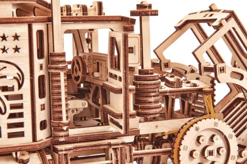 Wood Trick Big Rig Mechanischer Spielzeuglastwagen - Leistungsstarker Gummibandmotor - Realistischer