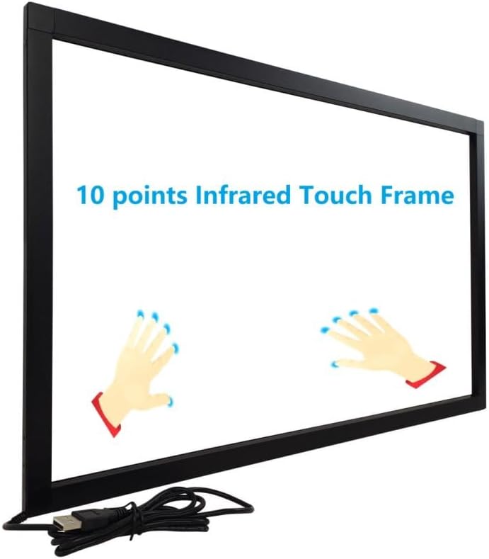 Deyowo 55 Zoll Infrarot-Touchscreen-Rahmen, IR-Touchscreen-Overlay, Touchscreen-Panel, kostenloser T
