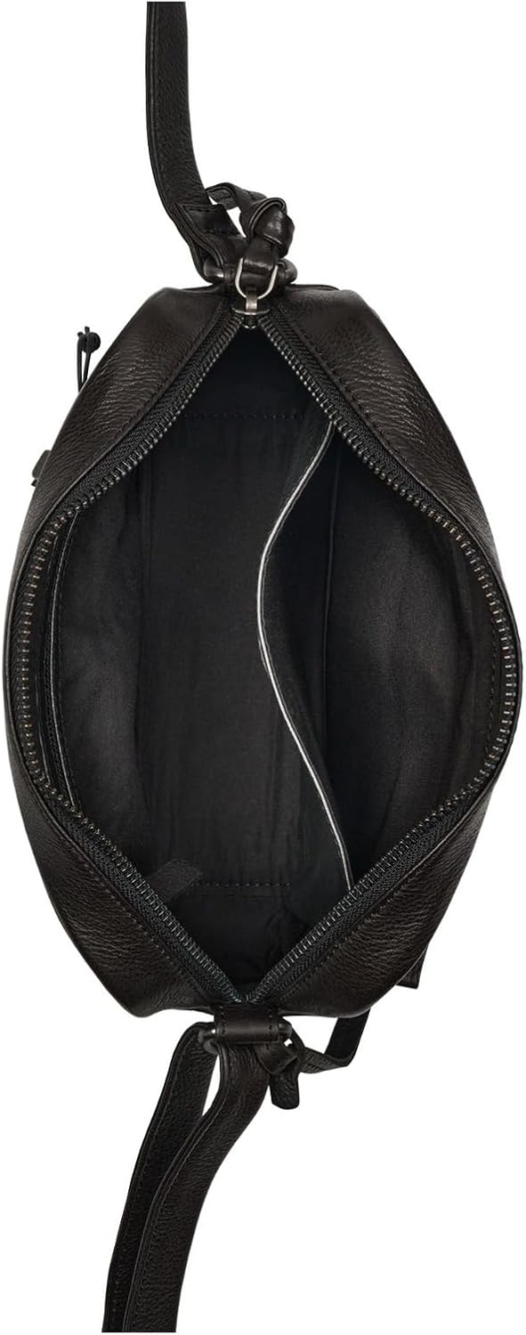 Burkely Just Jolie Umhängetasche Leder 22 cm Schwarz, Schwarz