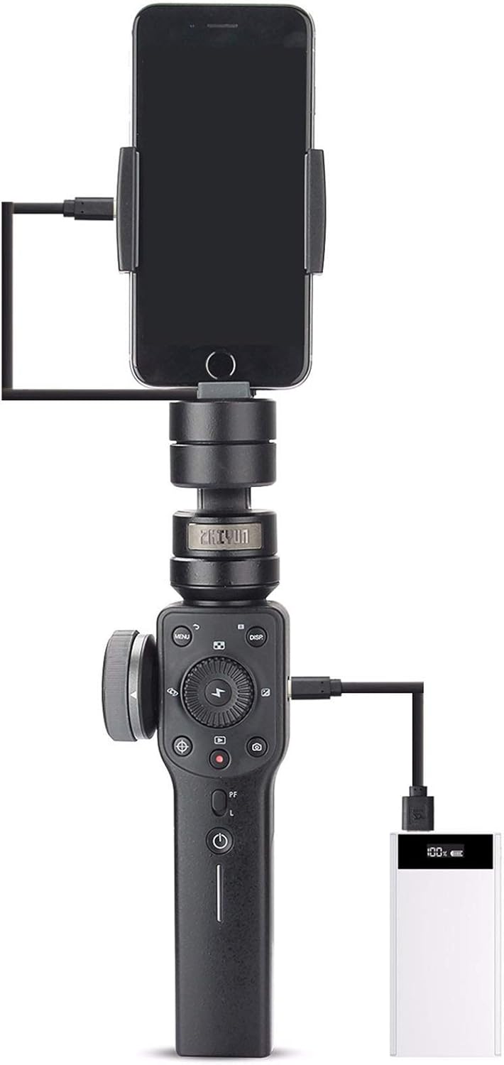Zhiyun Smooth 4 – 3-Achsen-Handheld-Gimbal-Stabilisator mit Focus Pull und Zoom-Fähigkeit für Smartp
