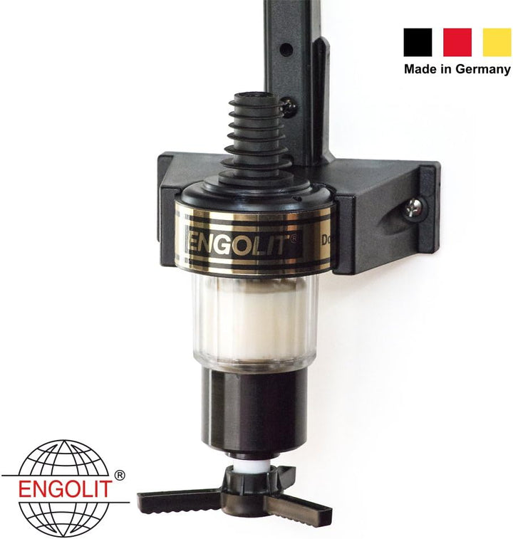 2,5 cl ENGOLIT Dosierer (mit Drehkreuz) inkl. Flaschenhalter | Made in Germany | Schnapsspender Port
