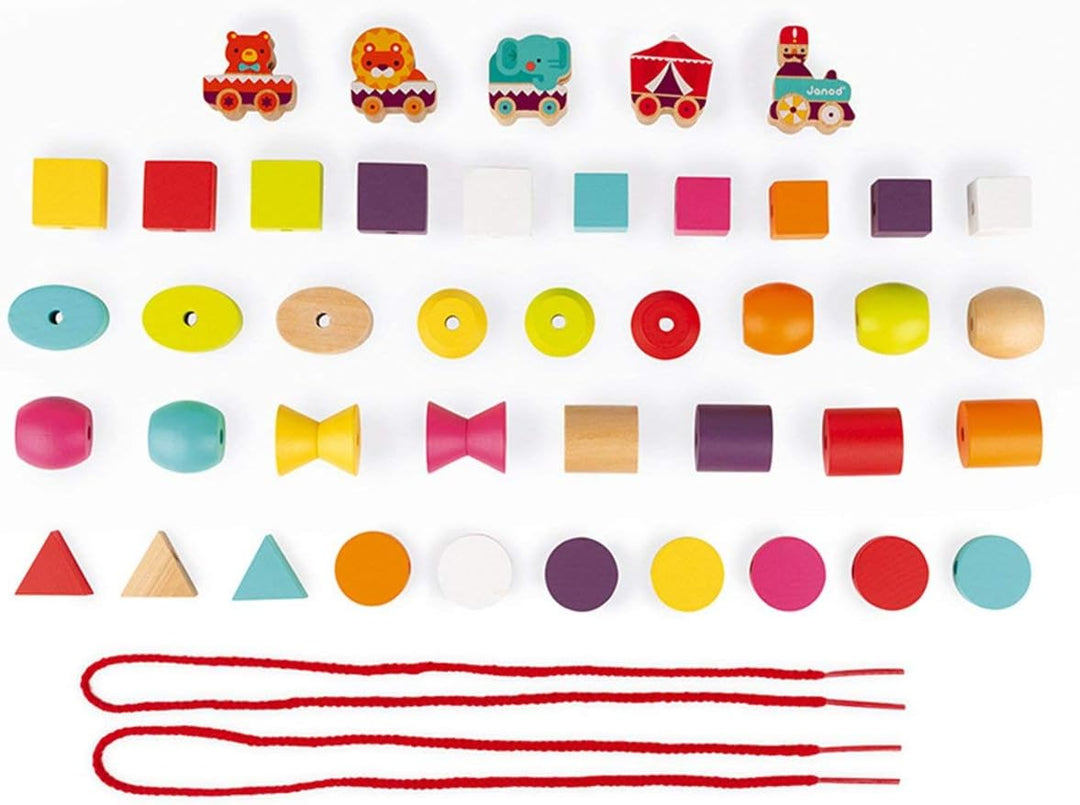 Janod J05314 Beads, Multicoloured Zirkus, Zirkus