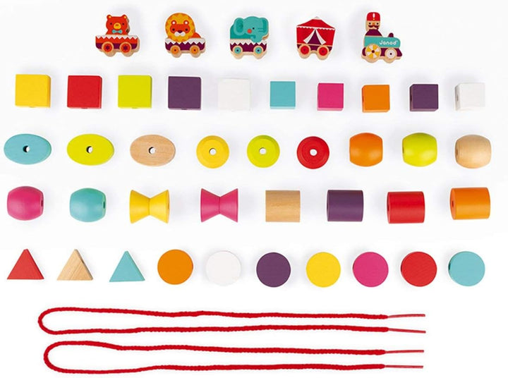Janod J05314 Beads, Multicoloured Zirkus, Zirkus