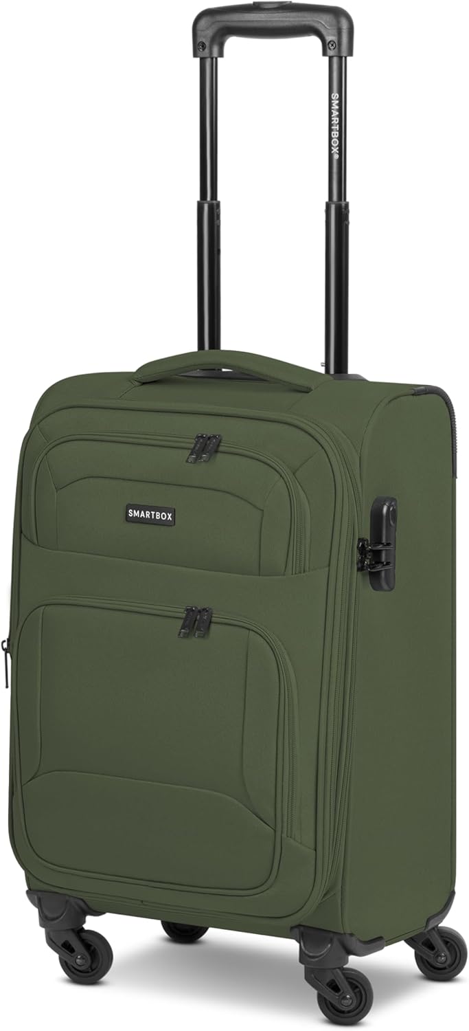SMARTBOX Weichgepäck Kabinen-Koffer für Damen & Herren | Kleiner Cabin-Trolley 36 x 23 x 57 cm | 4 R