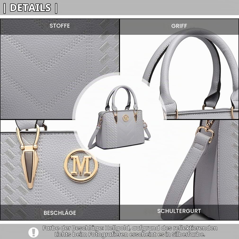 Miss Lulu Handtasche Damen,Exquisitem Handtasche Damen Mittelgross,Lychee Muster Tasche Damen,Hochwe