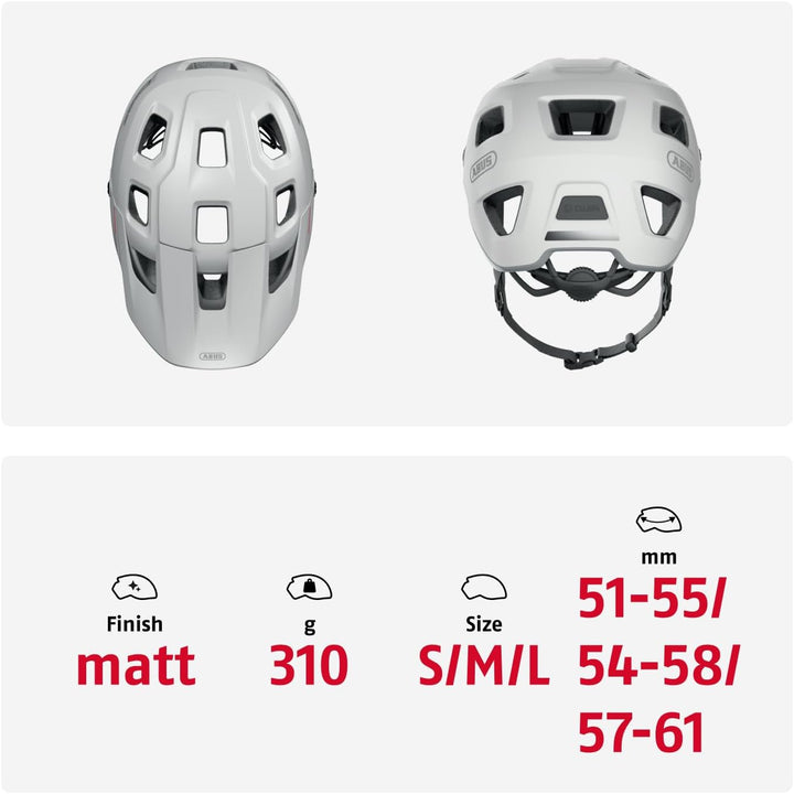 ABUS MTB-Helm MoDrop - robuster Fahrradhelm mit guter Belüftung für Mountainbiker - individuelle Pas