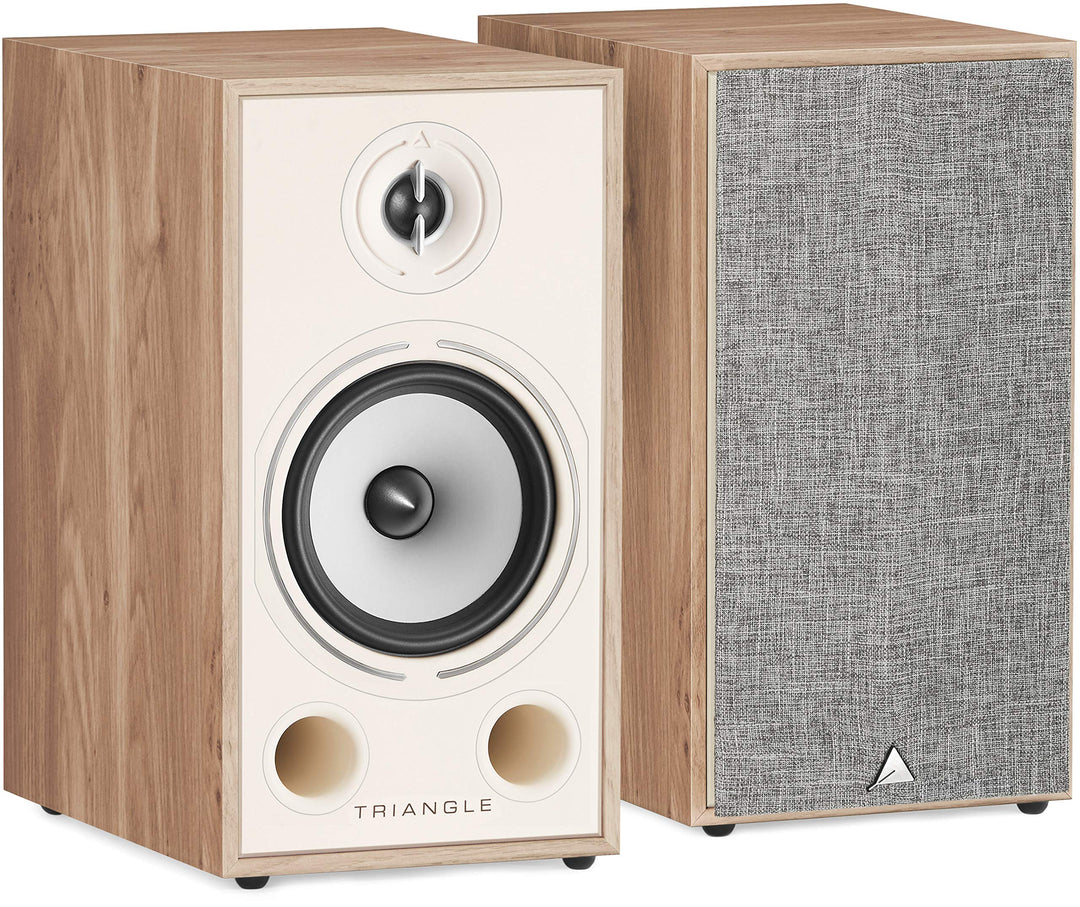 Triangle Borea BR03 - Hi-Fi Regallautsprecher (Light Oak) Weiss, Weiss