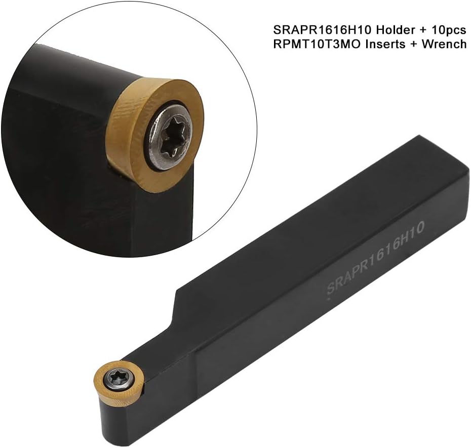1 stück SRAPR1616H10 Drehwerkzeughalter + 10 stücke RPMT10T3MO Wendeplatten mit Schraubenschlüssel f