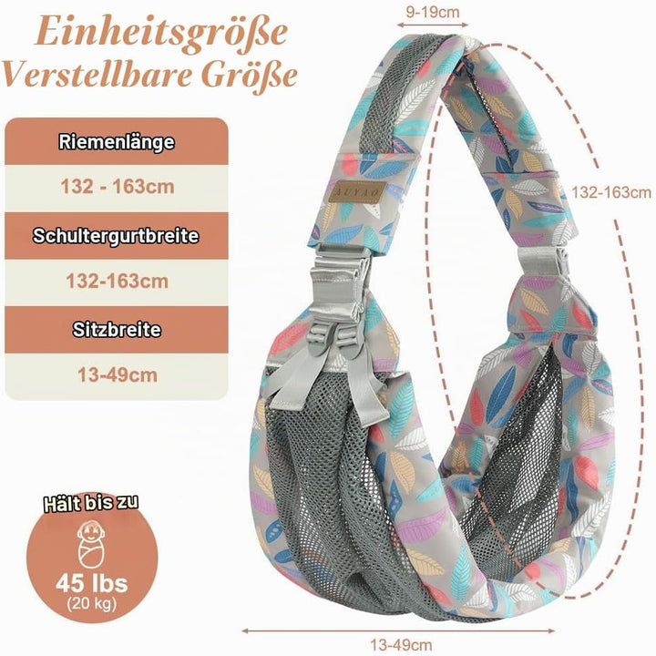 AUYAO Tragetuch Baby Neugeborene Crossbody Babytrage Kleinkind Tragehilfe Einfach Anzuziehen für Müt