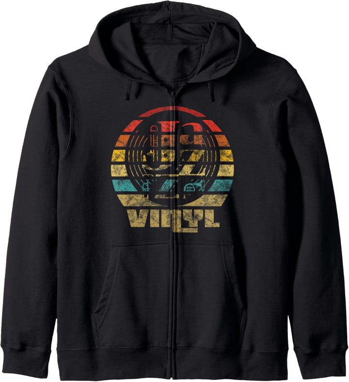 Retro Jazz Vinyl Vintage Schallplatte Kapuzenjacke