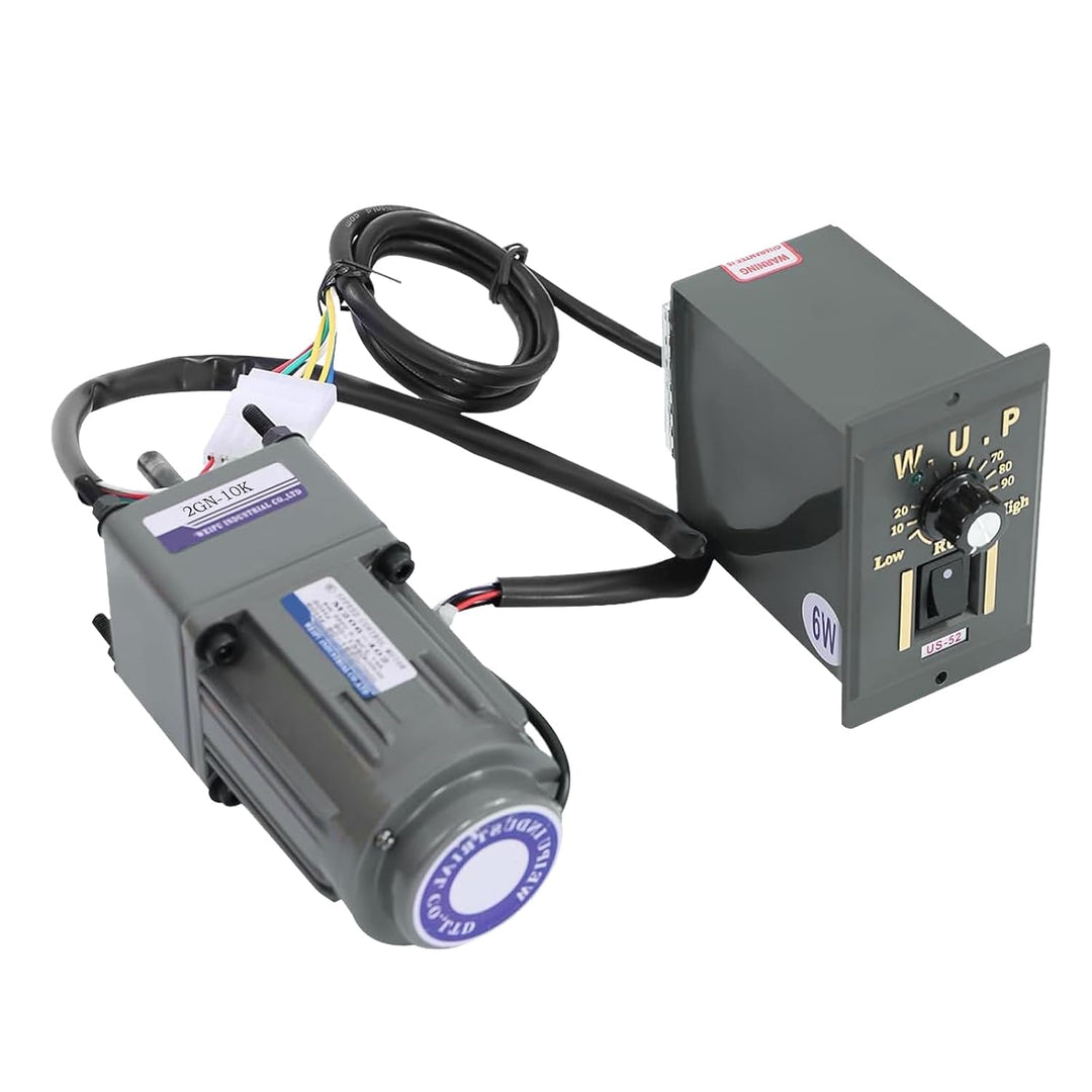 Getriebemotor Elektromotor, Wechselstrom 6W 220V Gear Motor 0-135 RPM (10K), 8 Nm, Stufenlos Einstel