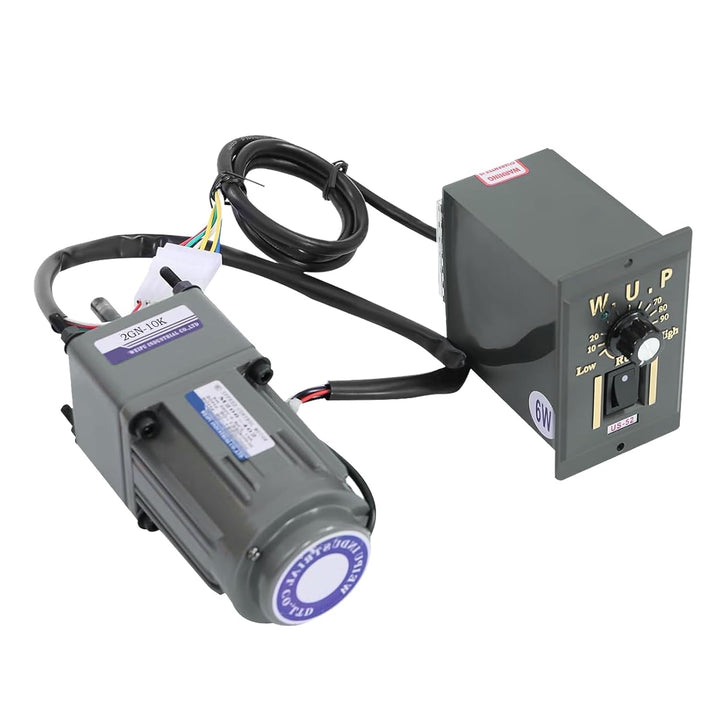 Getriebemotor Elektromotor, Wechselstrom 6W 220V Gear Motor 0-135 RPM (10K), 8 Nm, Stufenlos Einstel