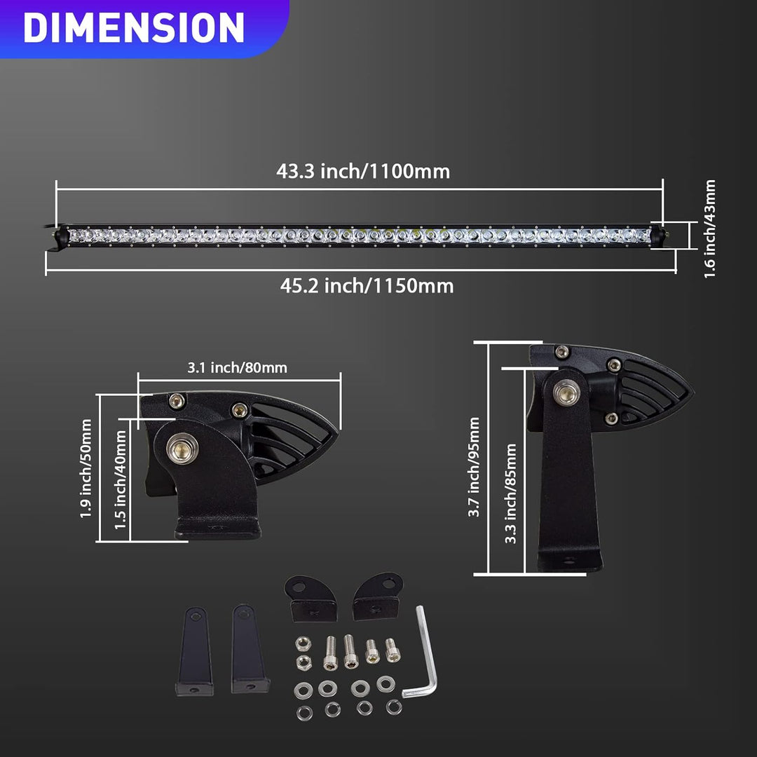 Willpower 43 Zoll 108cm 210W LED Arbeitsscheinwerfer Bar Enzelne Reihe LED Scheinwerfer 12V 24V Wass