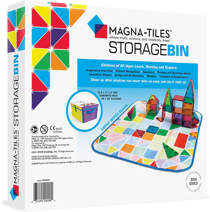 Magna-Tiles Storage Bin and Interactive Play-Mat