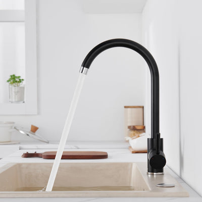Ulytid Niederdruck Armatur Küche, Edelstahl Wasserhahn Küche, Spültischarmatur Küchenarmatur mit 360