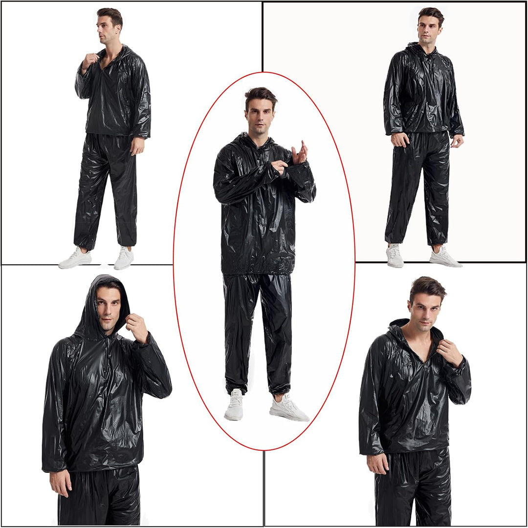 DawnBreak Sauna Sweat Suit for Women/Men with Hoodie Zipper Weight Loss Fitness Exercise Gym Workout
